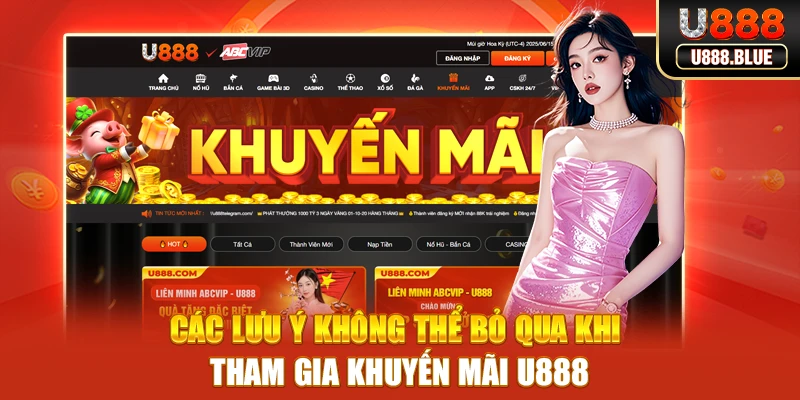 Các lưu ý không thể bỏ qua khi tham gia khuyến mãi U888